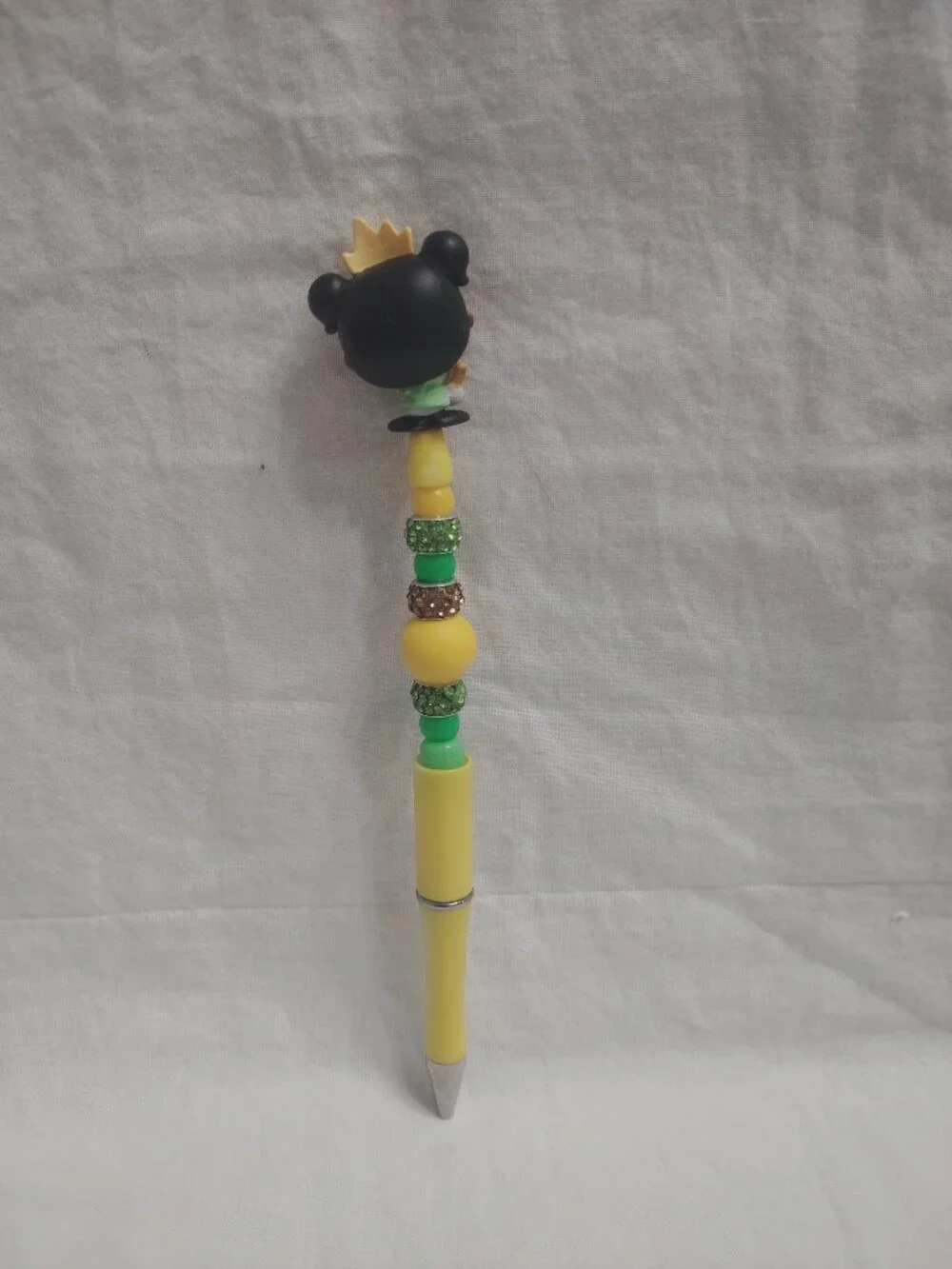 Disney Doorable Young Princess Tiana  Handmade Beaded Pen